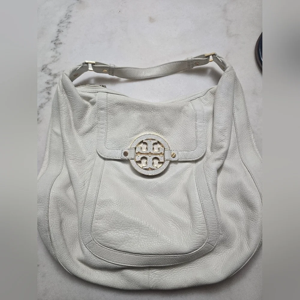 Tory Burch White Leather Shoulder Bag